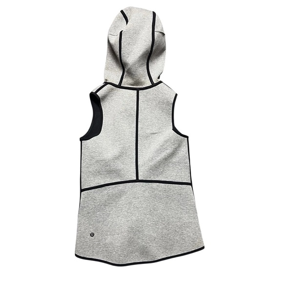 Lululemon Insculpt Reversible Gray Black Scuba Zip Up Hooded Vest Size Small - Picture 4 of 7